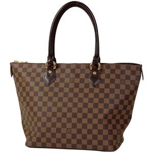 Louis Vuitton Saleya MM Shoulder Bag Damier Ebene Brown